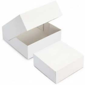  boites pâtissières carton blanches 20 x 8 cm