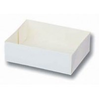 Caissette pâtissière en carton blanc 18x12x5 cm 