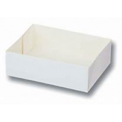 Caissette pâtissière en carton blanc 18x12x5 cm 