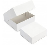50 boites pâtissières carton blanches 16 x 8 cm