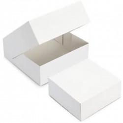 Boites pâtissières decor carrées en carton 16x5 cm
